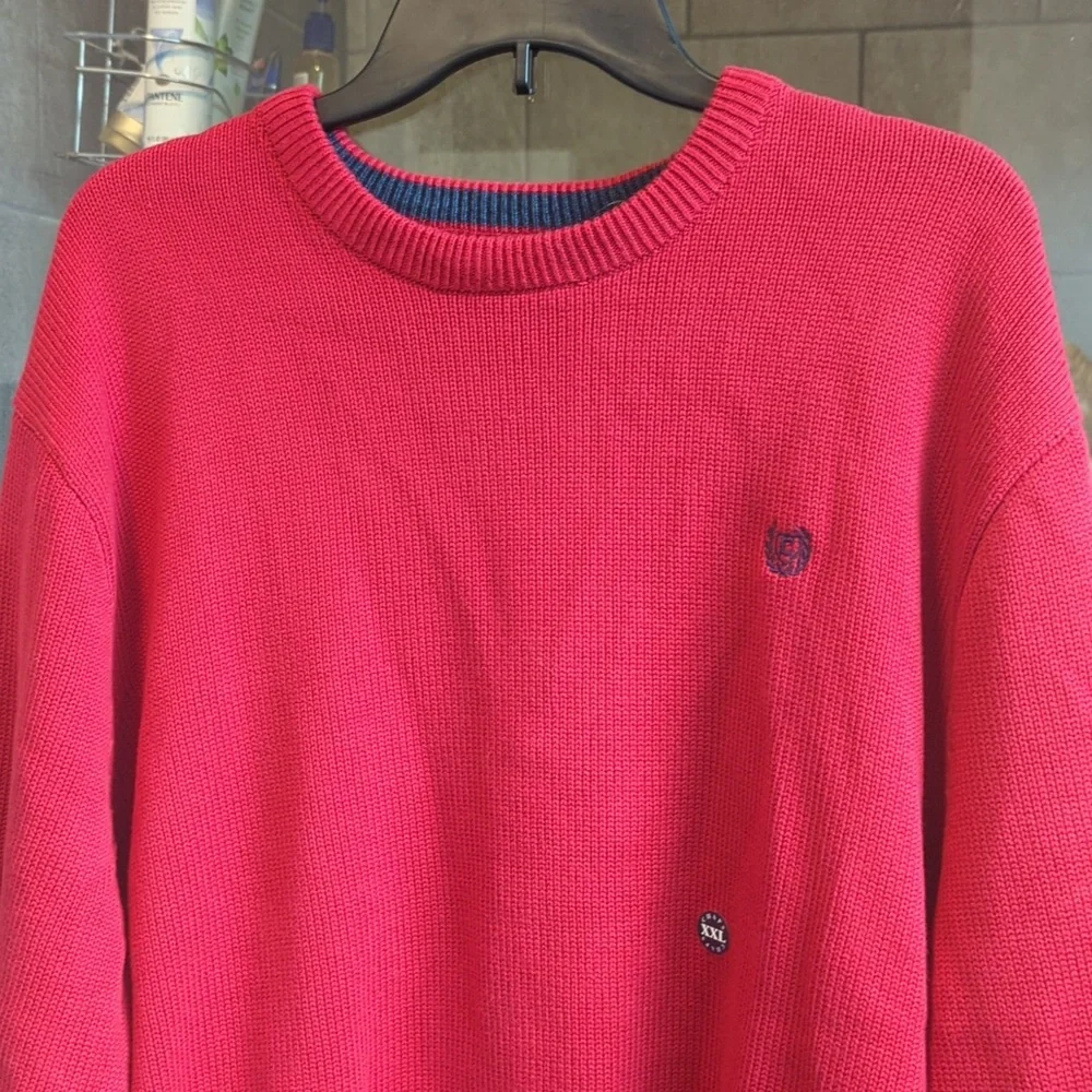 NWT Chaps Red Crewneck Sweater - Picture 2 of 6